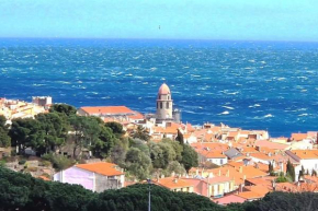T2 au calme-vue mer et baie de Collioure-Garage